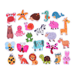 Farebné puzzle 24 zvierat...