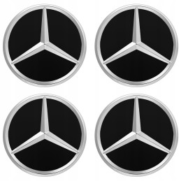 Krytky MERCEDES 75 mm čierne
