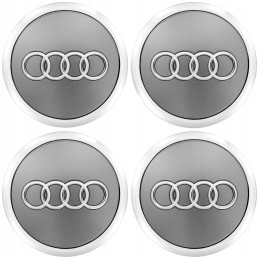 Krytky viečok AUDI 69 mm sivé