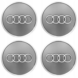 Krytky AUDI 61 mm lesklá sivá