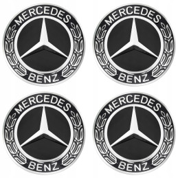 Krytky MERCEDES 75 mm čierne