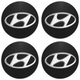 Čiapky Hyundai 60 mm čierne