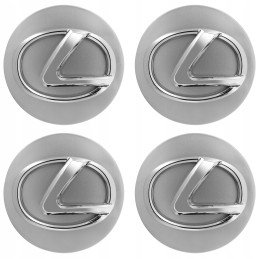 Čiapky LEXUS 62 mm strieborné