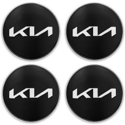 Krytky KIA 60 mm čierna lesklá